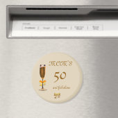 このHappy 50誕生日ママをパーソナライズ マグネット (インサイチュ (食洗機))
