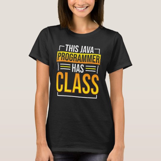 このJavaプログラマはクラスプログラミングコーディングを持っている Tシャツ (正面)