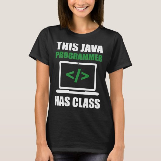 このJavaプログラマはクラスプログラミングコーディングを持っている Tシャツ (正面)