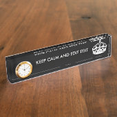 このKeep Calmメッセージをカスタマイズする デスクネームプレート (側面)