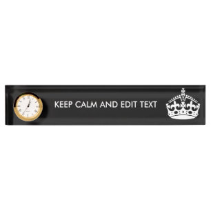 このKeep Calmメッセージをカスタマイズする デスクネームプレート
