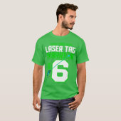 このLaseragの戦士は6歳のゲーム誕生日パーティー用 Tシャツ (正面フル)