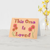 "このOma愛された"は母の日のギフトです カード (黄色い花)