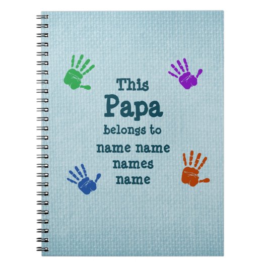 このPapaが属する任意の名前の変更…祖父 ノートブック (正面)