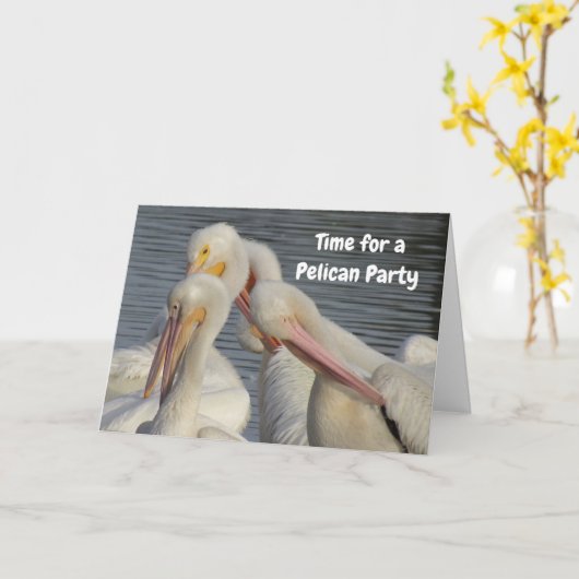 このPelicansの四重奏誕生日カードをパーソナライズ カード (黄色い花)