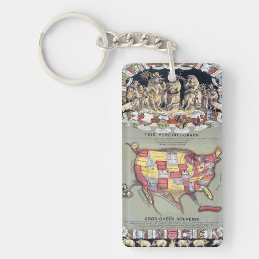 このPORCINEOGRAPH、c1876 キーホルダー (正面)
