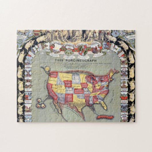 このPORCINEOGRAPH、c1876 ジグソーパズル (横)