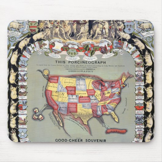 このPORCINEOGRAPH、c1876 マウスパッド (正面)