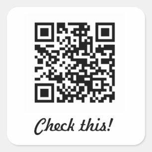 このQRコードを点検して下さい スクエアシール