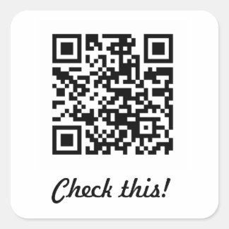このQRコードを点検して下さい スクエアシール