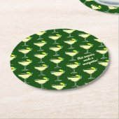 このseñoritaはマルガリータを必要とします ラウンドペーパーコースター (アングル)