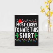 このTシャツが一番嫌いな家族のクリスマス カード (黄色い花)