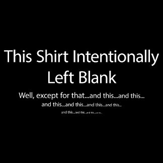 このTシャツは意図的に空白のままにしてあります Tシャツ