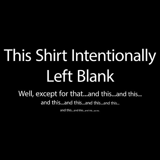 このTシャツは意図的に空白のままにしてあります Tシャツ