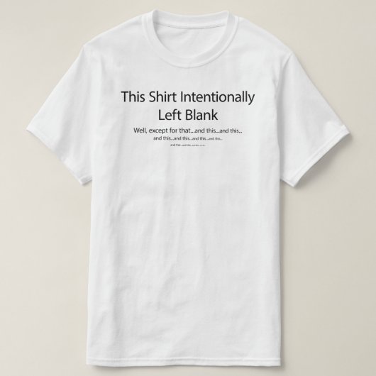 このTシャツは意図的に空白のままにしてあります Tシャツ (デザイン正面)
