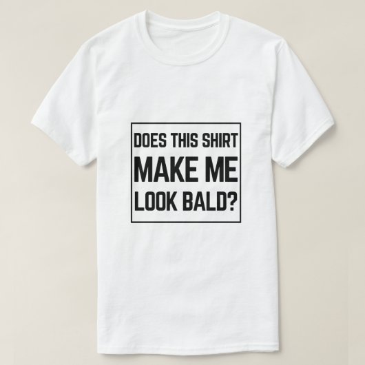 このTシャツを着るとハゲに見える? - 笑えるハゲジョ Tシャツ (デザイン正面)