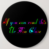このUrもしの読Too Closeボタンを使う 缶バッジ (正面)