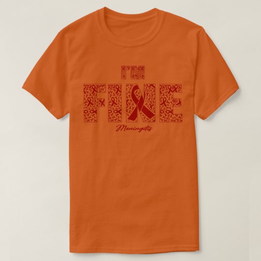 このW族素晴らしの髄膜炎認識度リボン Tシャツ (デザイン正面)
