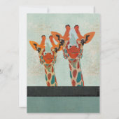 こはく色のかいま見るキリンの結婚式招待状 招待状 (裏面)