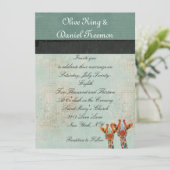 こはく色のかいま見るキリンの結婚式招待状 招待状 (スタンド正面)