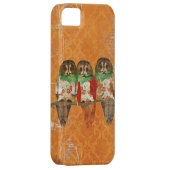 こはく色のばら色のフクロウのiPhoneの箱 Case-Mate iPhoneケース (裏面/右)