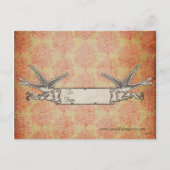 こはく色のキツネのバレンタインデーの郵便はがき シーズンポストカード (裏面)