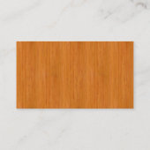 こはく色のタケ木製の穀物の一見 名刺 (裏面)