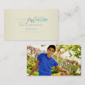 こはく色のニコールの写真撮影|のカスタム 名刺 (正面/裏面)