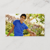 こはく色のニコールの写真撮影|のカスタム 名刺 (裏面)