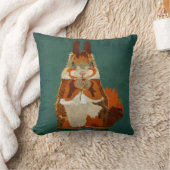 こはく色のリスの枕 クッション (ブランケット)