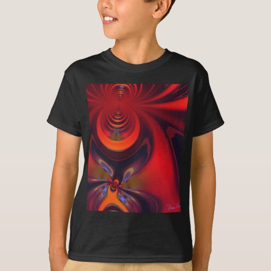 こはく色の女神-オレンジおよび金ゴールドの情熱 Tシャツ (正面)