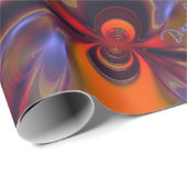 こはく色の女神、抽象的なオレンジおよび金ゴールドの情熱 ラッピングペーパー (ロールコーナー)