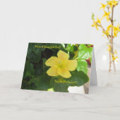 こはく色の黄色いハイビスカスのバースデー・カード カード (黄色い花)
