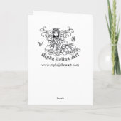 "こはく色の"ゴシック様式はす自然の妖精の国の芸術カード カード (裏面)