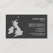 こはく色イギリス諸島-および暗いあずき色 名刺 (裏面)