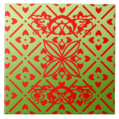 こはく色パターンTrivet! タイル (正面)