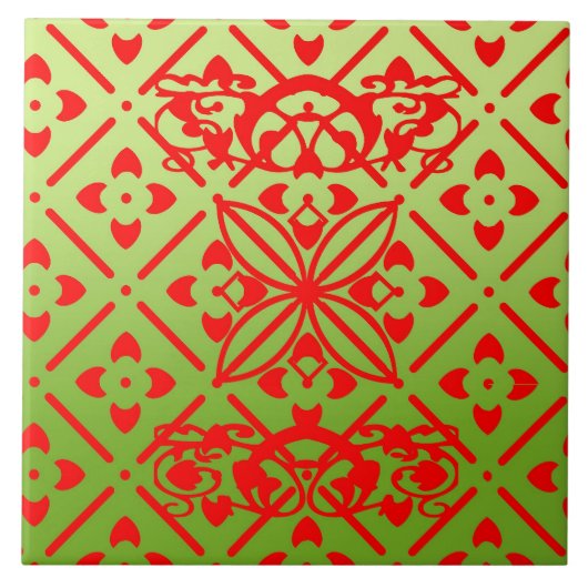 こはく色パターンTrivet! タイル (正面)