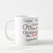 こぶだらけの枝系図学のマグの歪んだ小枝 コーヒーマグカップ (左)