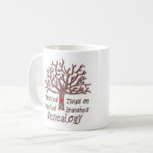 こぶだらけの枝系図学のマグの歪んだ小枝 コーヒーマグカップ (正面左)