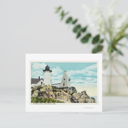 こぶの灯台のヨークのビーチの眺め ポストカード (スタンド正面)