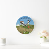 こぶの灯台、岬のNeddickメインの円形の時計 ラウンド壁時計 (ホーム)