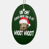 こぶ日のラクダのクリスマスのオーナメント セラミックオーナメント (左)