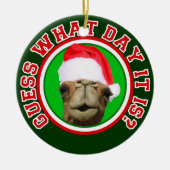 こぶ日のラクダのサンタのクリスマス2013のオーナメント セラミックオーナメント (正面)