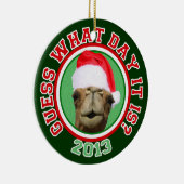 こぶ日のラクダのサンタのクリスマス2013のオーナメント セラミックオーナメント (右)