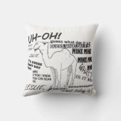 こぶ日のラクダの枕 クッション (裏面)