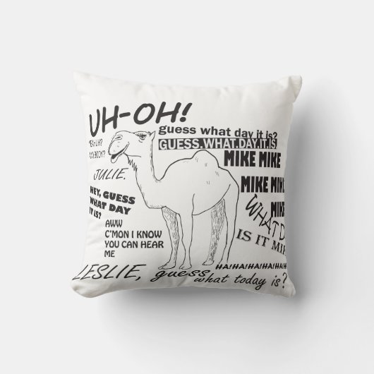 こぶ日のラクダの枕 クッション (正面)