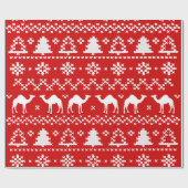 こぶ日のラクダの醜いクリスマスのセーター ラッピングペーパー (フラット)