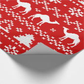 こぶ日のラクダの醜いクリスマスのセーター ラッピングペーパー (コーナー)