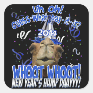 こぶ日のラクダ2014の新年の記念品のステッカー スクエアシール