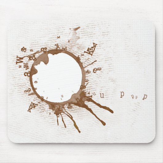 こぼされたコーヒーマウスパッド マウスパッド (正面)